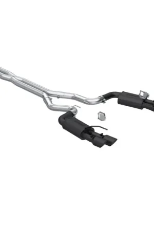 High Quality MBRP 2024 Ford Mustang GT 5.0L 3in Cat-Back Dual Split Rear - Quad Black Tips