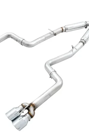 Latest AWE Tuning 2015+ Dodge Challenger 6.4L/6.2L SC Track Edition Exhaust - Quad Chrome Silver Tips