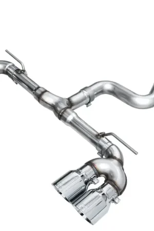 AWE MK8 Volkswagen Golf R 3in Track Edition Quad Exhaust - Chrome Silver Tips Top Pick