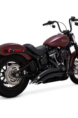 Vance & Hines HD Softail 18-22 St Bob Br 2-2 Black PCX Full System Exhaust Sale