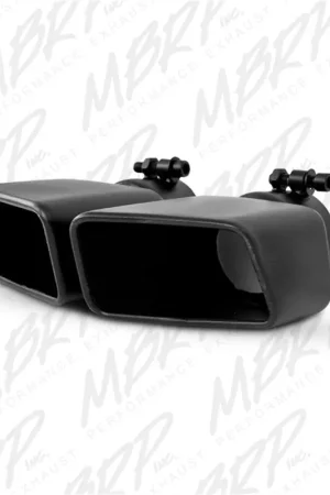 Original MBRP Universal Tip 4.75inx 3in Rectangle Angled Cut 3in O.D. inlet Pass. Side 7.375in length Black