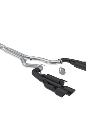 Big Sale MBRP 2024+ Ford Mustang 5.0L Blk Alum. SS 3in Cat-Back Exhaust w/ Quad Blk Tips (Valve Delete)