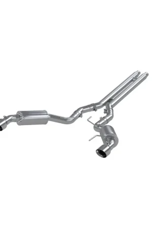 Big Sale MBRP 15 Ford Mustang GT 5.0 3in Cat Back Dual Split Rear Street Version 4.5in Tips - Aluminized