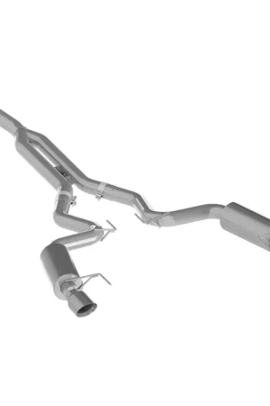 MBRP 15-18 Ford Mustang EcoBoost 2.3L Alum 3in Cat Back Dual Split Rear Exit (Street Version) Clearance