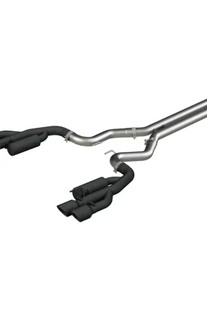 Budget MBRP 18-19 Ford Mustang GT 5.0 3in Cat Back Quad Tip Race Version - Black