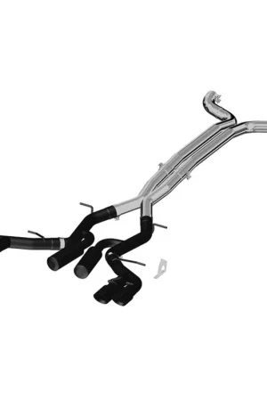 MBRP 2016 Chevy Camaro V8 6.2L 6spd 3in Black Race Dual Cat Back w/ 4.5in Quad Dual Wall Tips Crafted