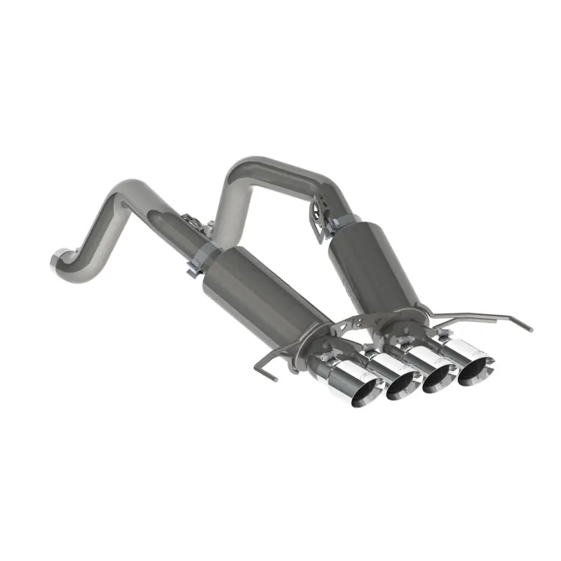 Instant Buy MBRP 14-19 Chevy Corvette V8 6.2L 3in T304 Dual Cat Back w/ 4in Quad Dual Wall Tips