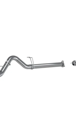 Buy Direct MBRP 11-14 Ford 6.7L F-250/350/450 4in Filter Back Single Side Exit Alum and Down Pipe Exhaust