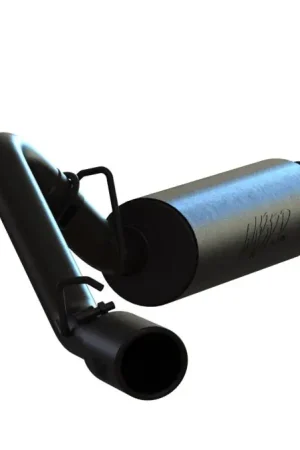 MBRP 97-99 Jeep Wrangler (TJ) Inline-4 2.5L, Inline-6 4.0L 2 1/2in Cat Back Single Side Black Coated Modern