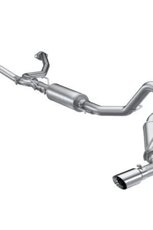 Professional Grade MBRP 2022 Toyota Tundra 3.5L Dual Cat-back 4in Single Side Exit Dual Wall Angle Cut Tip - T304