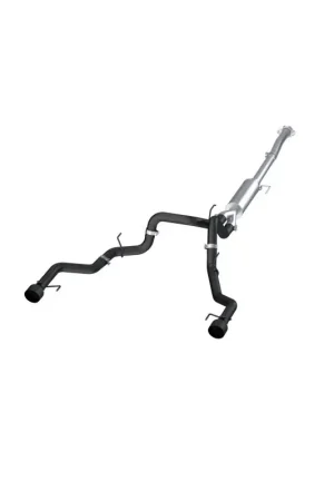 MBRP 22-23 Ford F150 T304 5in OD Black Tip Dual Rear Exit 3in Black Coated Cat Back Exhaust Latest