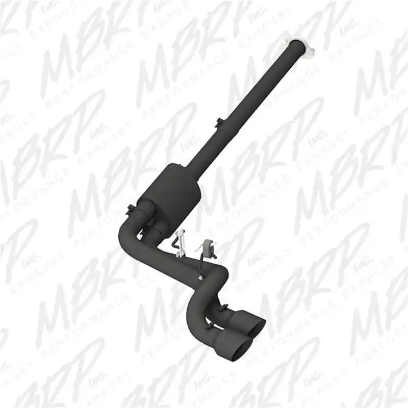 Last Chance MBRP 09-14 Ford F150 Pre-Axle 4.5in OD Tips Dual Outlet 3in Black Coated Cat Back Exhaust