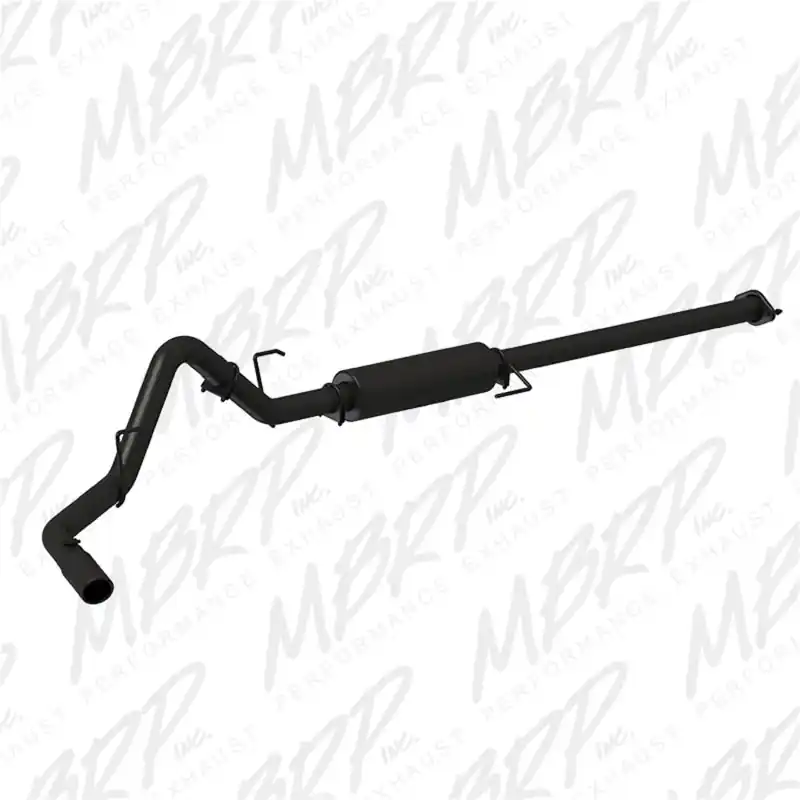 Shop Now MBRP 2015 Ford F-150 2.7L / 3.5L EcoBoost 3in Cat Back Single Side Black Exhaust System