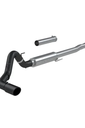 Limited Offer MBRP 2021+ Ford F150 2.7L/3.5L/5.0L 4in Black-Coated AL Steel Cat-Back - RACE VERSION