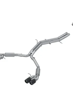 Deal MBRP 18-21 Audi S5 Coupe/S4 Sedan T304 SS 2.5in Cat-Back Quad Rear Exit Exhaust - Carbon Fiber Tips