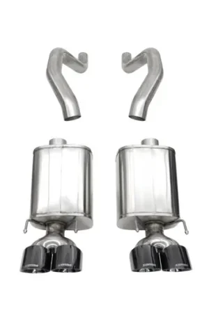 Corsa 06-13 Chevy Corvette C6 Z06 7.0L / 09-13 ZR1 6.2L Black PVD AxleBack Exhaust w/4.5in Twin Tips Brand New