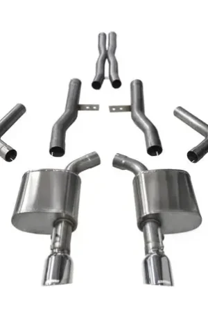 Corsa 2015-2023 Dodge Charger SRT/Scat Pack/R/T 6.4L Polished Xtreme Cat-Back Exhaust Same Day Shipping