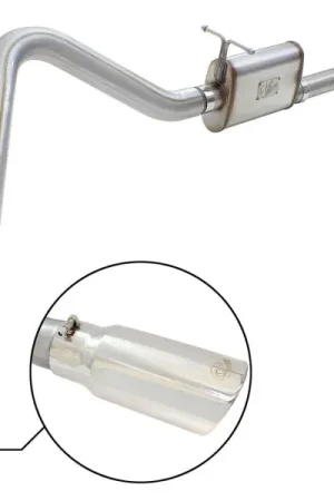 aFe MACHForce XP Exhaust 3in-3.5in SS Single Side Ext CB w/ Polish Tip 99-04 Ford F-250 V8 5.4L/6.8L Direct From Manufacturer