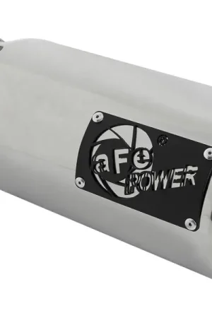 aFe SATURN 4S 4in SS Intercooled Exhaust Tip - Polished 4in In x 5in Out x 12in L Bolt-On Instant Buy