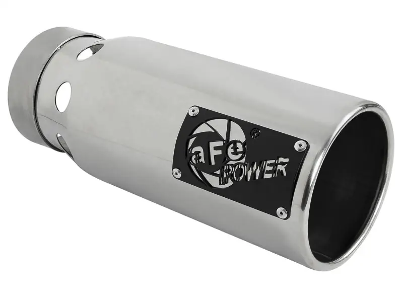 aFe SATURN 4S 4in SS Intercooled Exhaust Tip - Polished 4in In x 5in Out x 12in L Bolt-On Instant Buy