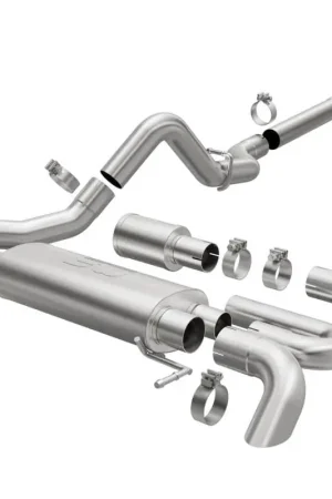 MagnaFlow 2021 Ford Bronco Overland Series Cat-Back Exhaust w/ Single Straight Driver Exit- No Tip Grab Now