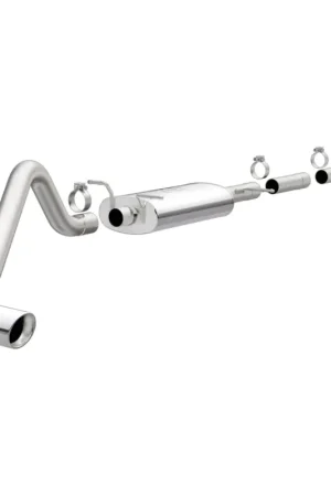 Exclusive Magnaflow 14 Chevy Silverado V8 5.3L CC/EC Cab Single P/S Rear Exit Stainless Cat Back Perf Exhaust