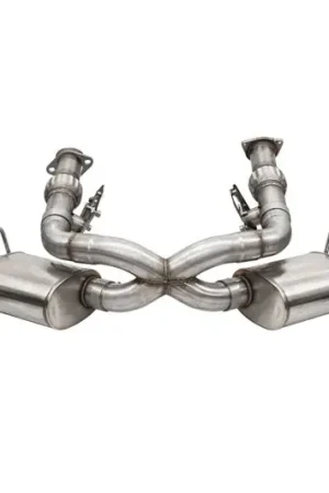 Top Pick Corsa 20-25 Corvette C8 3in Valved Cat-Back 4.5in Blk Quad Tips Fits Factory Perf Exhaust DeletesAFM