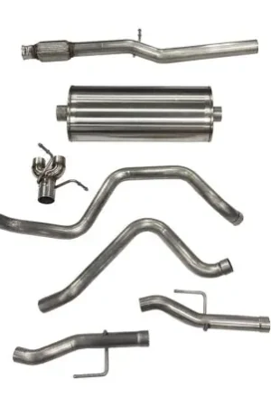 Crafted Corsa 2019-2025 Chevy Silverado 5.3L Crew Cab 3in Cat-Back Dual Rear Exit w/ Polished Tip