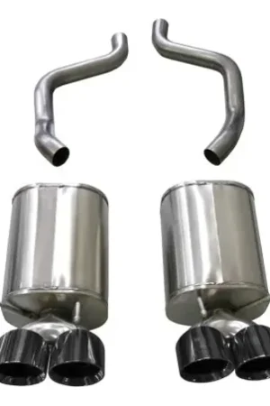 Corsa 2005-2007 Chevrolet Corvette (C6) 6.0L/6.2L Black Xtreme Axle-Back Exhaust w/4.5in Tips Trusted Brand
