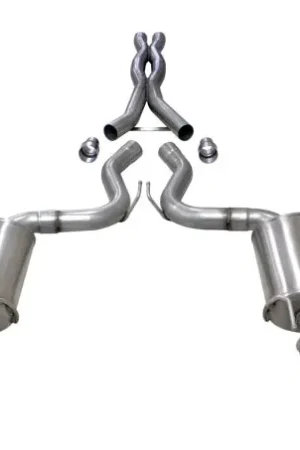 Corsa 2018-2023 Ford Mustang GT Fastback 5.0L 3in Cat-Back System Dual Rear Exit w/ 4in GunmetalTips Free Shipping