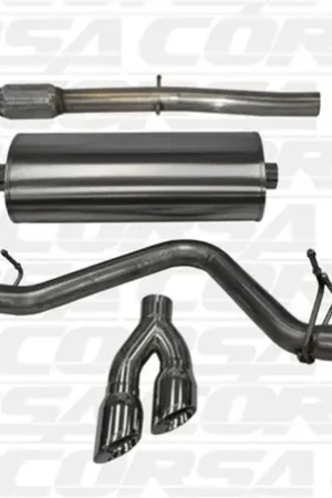 Seasonal Sale Corsa 14-19 GMC Sierra/Chevy Silv 1500 Crew Cab/Short Bed 5.3L V8 Polished Sport Single Side CB Exh