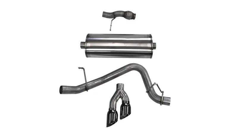 Best Price Corsa 2015-2020 ack Exhaust Sport 3in Single Side Twin Black 4in Tips 2015 Chevy Tahoe/GMC Yukon
