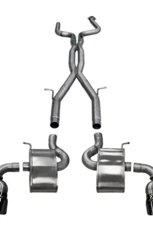 Corsa 2016-24 Chevy Camaro SS 6.2L Xtreme+ 2.75in Cat-Back Dual Rear Exit w/ Twin 4in Black PVD Tips Flash Sale