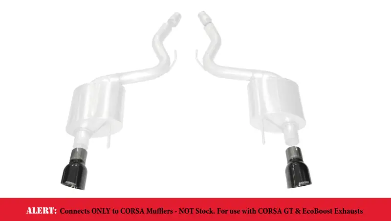 Clearance Corsa 2015-2025 Ford Mustang GT 3.0in Inlet / 4.5in Outlet Black PVD Tip Kit (For Corsa ExhaustOnly)