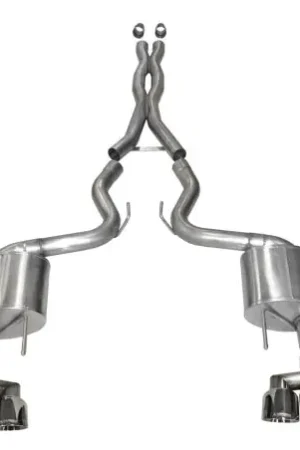 Place Order Corsa 2015-2017 Ford Mustang GT 5.0 3in Cat Back Exhaust Polish Quad Tips (Xtreme)