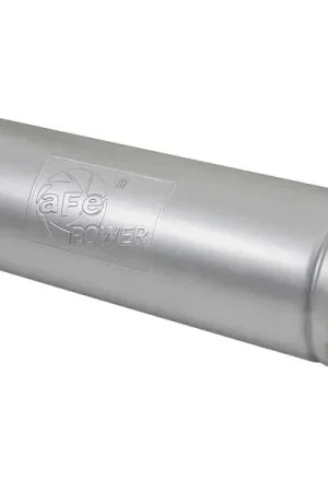 aFe ATLAS Aluminized Steel Muffler 5in Center/Center 24in L x 7in Diameter - Round Body Top Rated