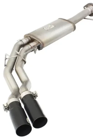 Place Order aFe Rebel Series Exhaust SS Front Side Exit CB w/ Black Tips 10-14 Ford F150 Ecoboost V8 6.2L