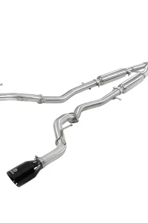 aFe Takeda 2.5in 304 SS Cat-Back Exhaust System w/ Black Tips 16-18 Infiniti Q50 V6-3.0L (tt) Latest