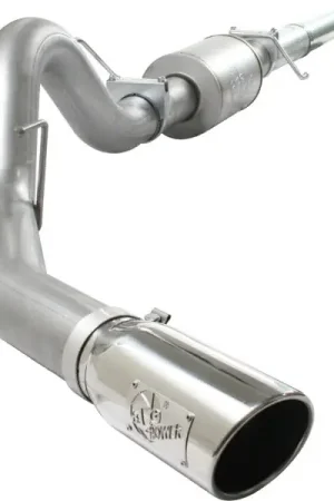 Price Cut aFe Atlas Exhaust 4in Aluminized Cat-Back w/ 304 SS Polished Tip 11-13 Ford F-150 EcoBoost V6 3.5L