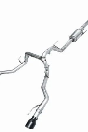 Place Order AWE Tuning 2021+ Ford F-150 Tremor (w/ Bumper Cutouts) 0FG Non-Resonated Catback -Diamond Black Tips