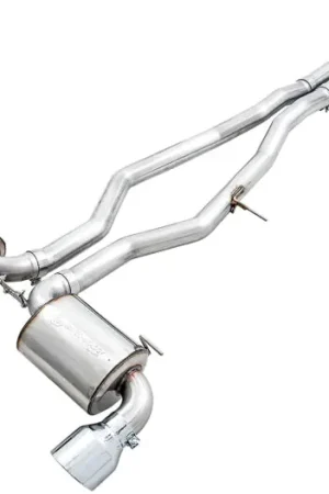 AWE 2020 Toyota Supra A90 Non-Resonated Touring Edition Exhaust - 5in Chrome Silver Tips Free Shipping