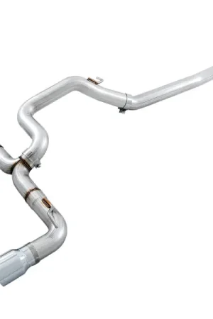 Premium AWE Tuning Ford Focus RS Track Edition Cat-back Exhaust - Chrome Silver Tips