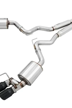 New Arrival AWE Tuning 2018+ Ford Mustang GT (S550) Cat-back Exhaust - Touring Edition (Quad Diamond Black Tips)