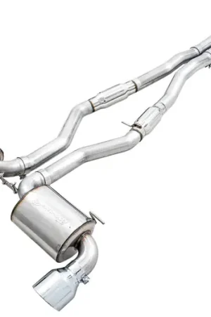 AWE 2020 Toyota Supra A90 Resonated Touring Edition Exhaust - 5in Chrome Silver Tips Viral