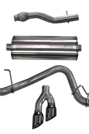 Corsa 2015-2020 GMC Yukon XL 1500 5.3L V8 3in Cat-Back Single Side Exit Twin 4in Black Tips Same Day Shipping